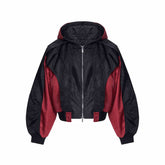 Profile Structure Splicing Quilted Short Hood Shell Jacket